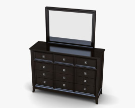 Ashley Martini Suite Dresser & Espelho Modelo 3d
