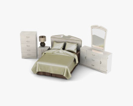 Ashley Havianna Set da camera da letto a pannello Modello 3D