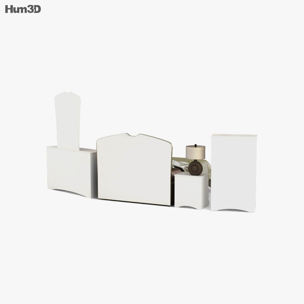 Ashley Havianna Panel bedroom set 3d model