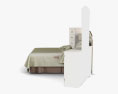 Ashley Havianna Conjunto de dormitório de painel Modelo 3d