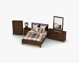 Ashley Nico Panel bedroom set 3D модель