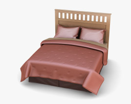 Ashley 面板床 3D模型