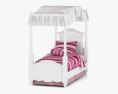 Ashley Exquisite Twin Poster bed 3D модель