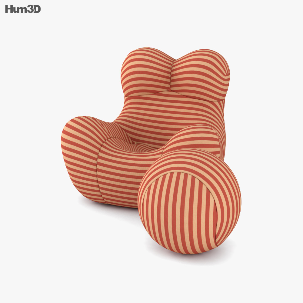 B and B Serie Up 2000 Armchair 3D model
