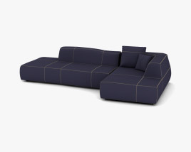 B and B Bend Sofa 3D model