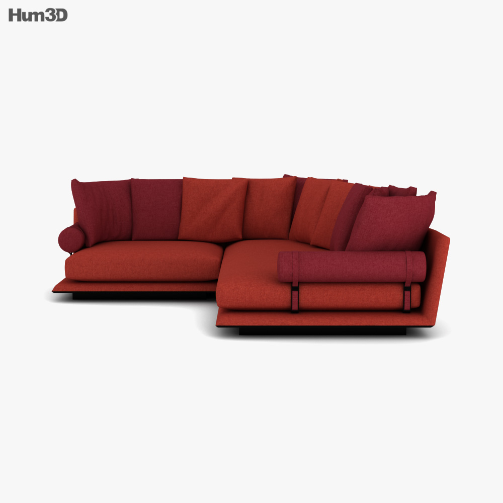 B And B Noonu Sofa 3D Model - Furniture On Hum3D