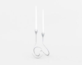 Black and Blum Loop Candelabra 3D model