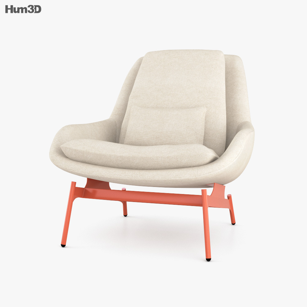 Bludot Field Lounge chair Modello 3D