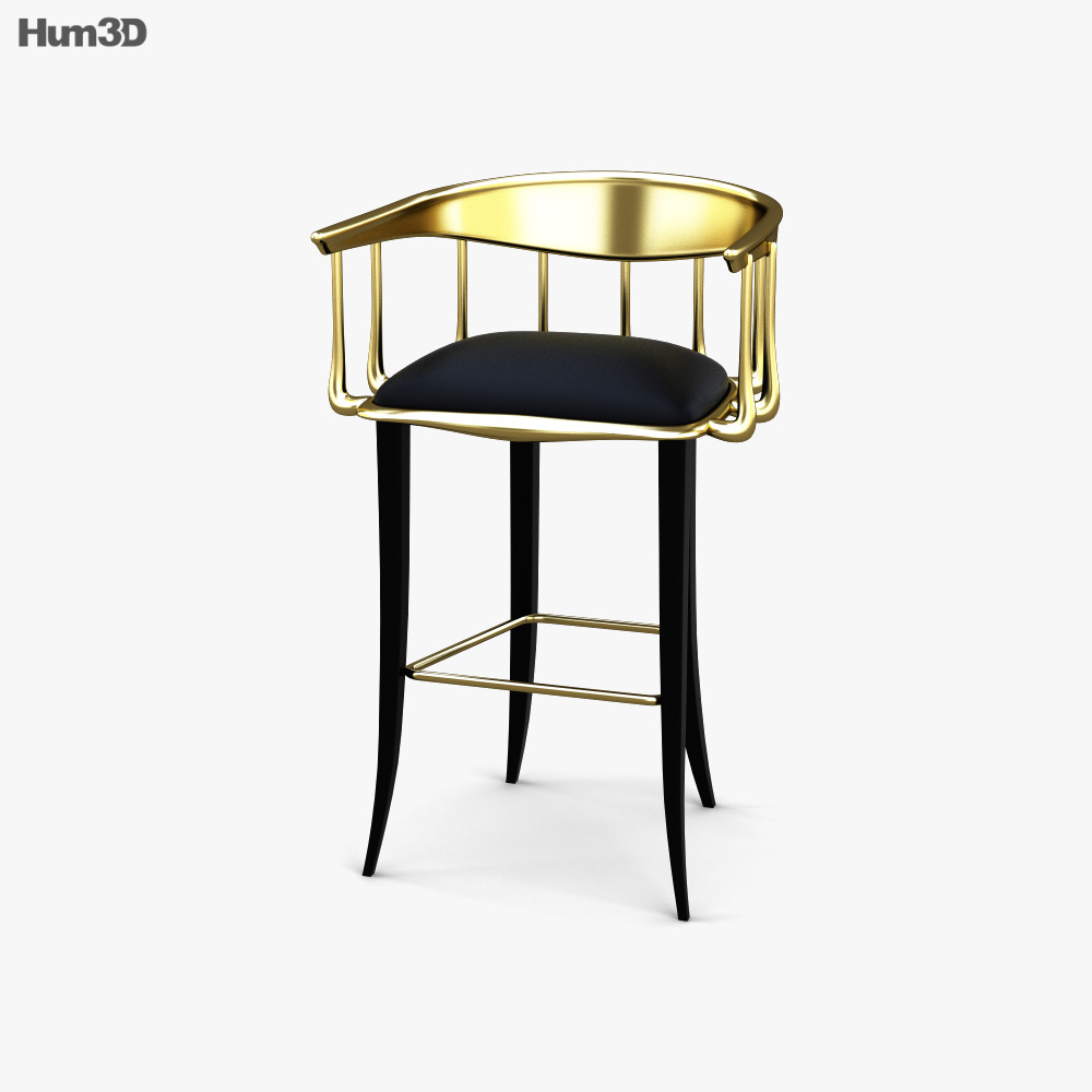 Boca do Lobo N11 Bar stool 3D model