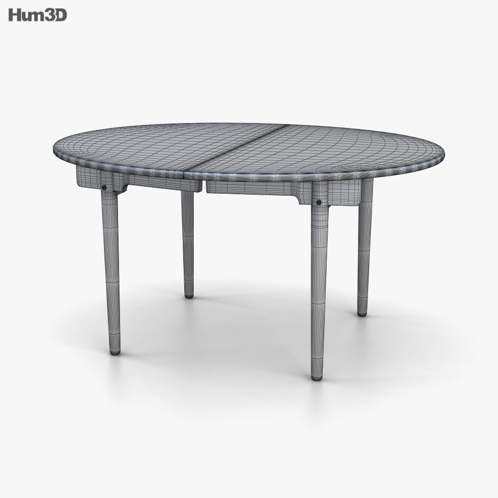 ستراتفورد على آفون أحرز هدفا ميزان الحرارة  Carl Hansen and Son CH337 Dining table 3D model - Furniture on Hum3D