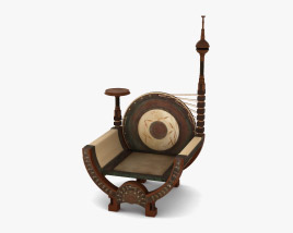 Carlo Bugatii Throne Armchair 3D model