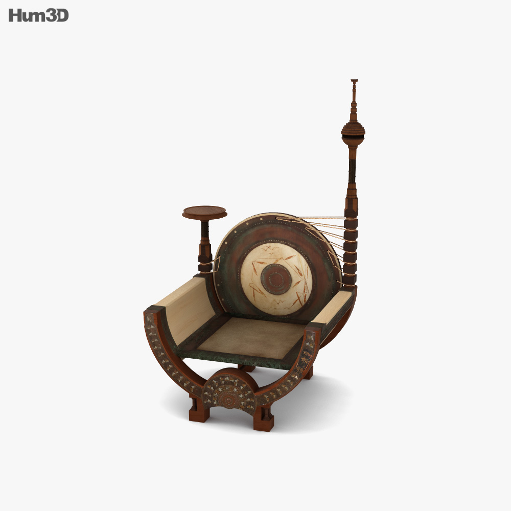 Carlo Bugatii Throne Armchair 3D model