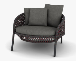 Dedon Ahnda Lounge chair 3D модель