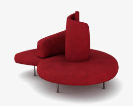 Edra Red Tatlin Sofa 3D model