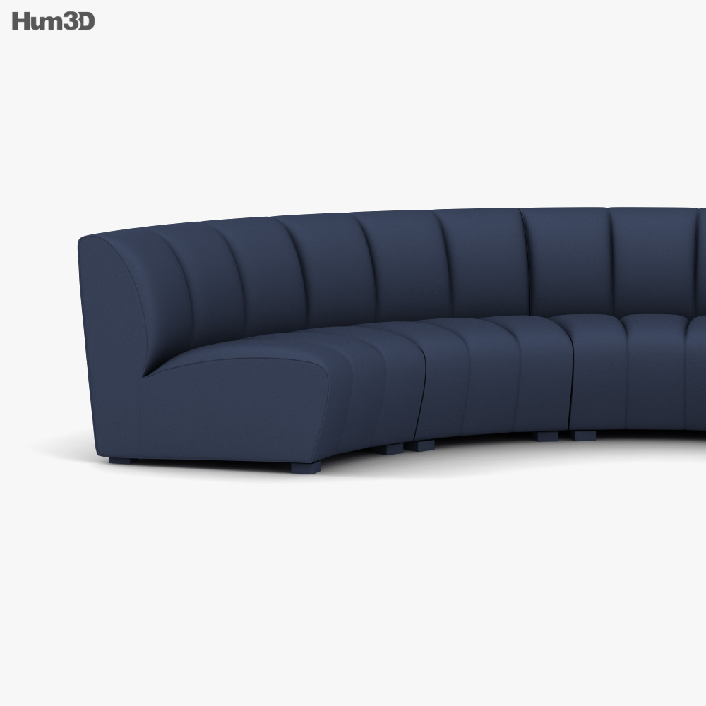 Eichholtz Lando Curved Modular sofa 3D model - Furniture on Hum3D