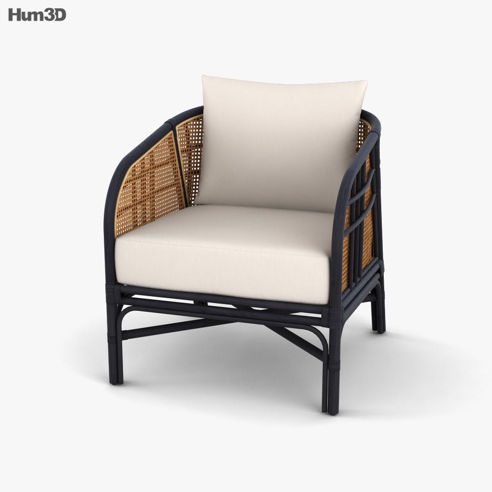Ferrara Rattan Accent chair 3D 모델 
