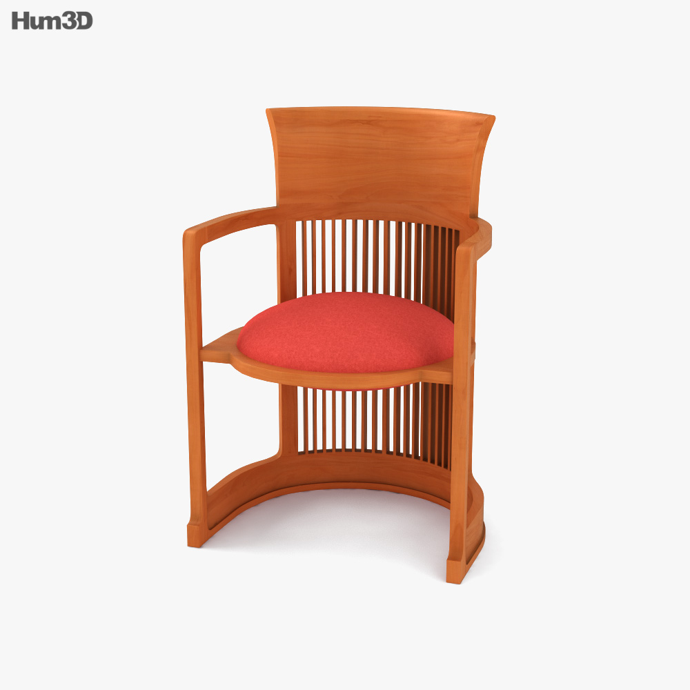 Frank Lloyd Wright Barrel Chair 3D model