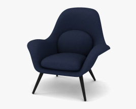 Fredericia Swoon 라운지 의자 3D 모델 