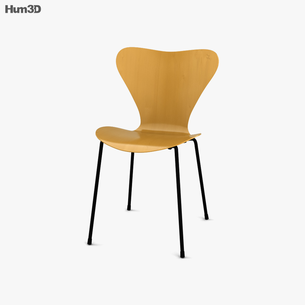 Fritz Hansen Series 7 Cadeira Modelo 3d