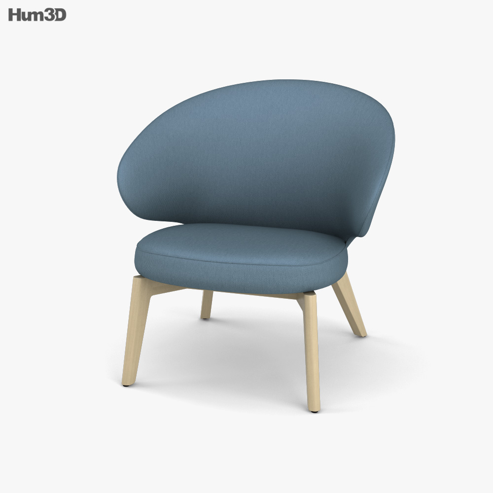 Fritz Hansen Let Lounge chair 3D model