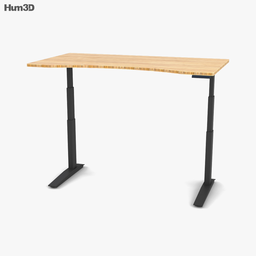 Fully Jarvis Bamboo Standing Desk 3D model