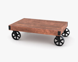 Industrial Cart Coffee table 3D model