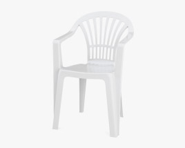 플라스틱 의자 3D 모델 