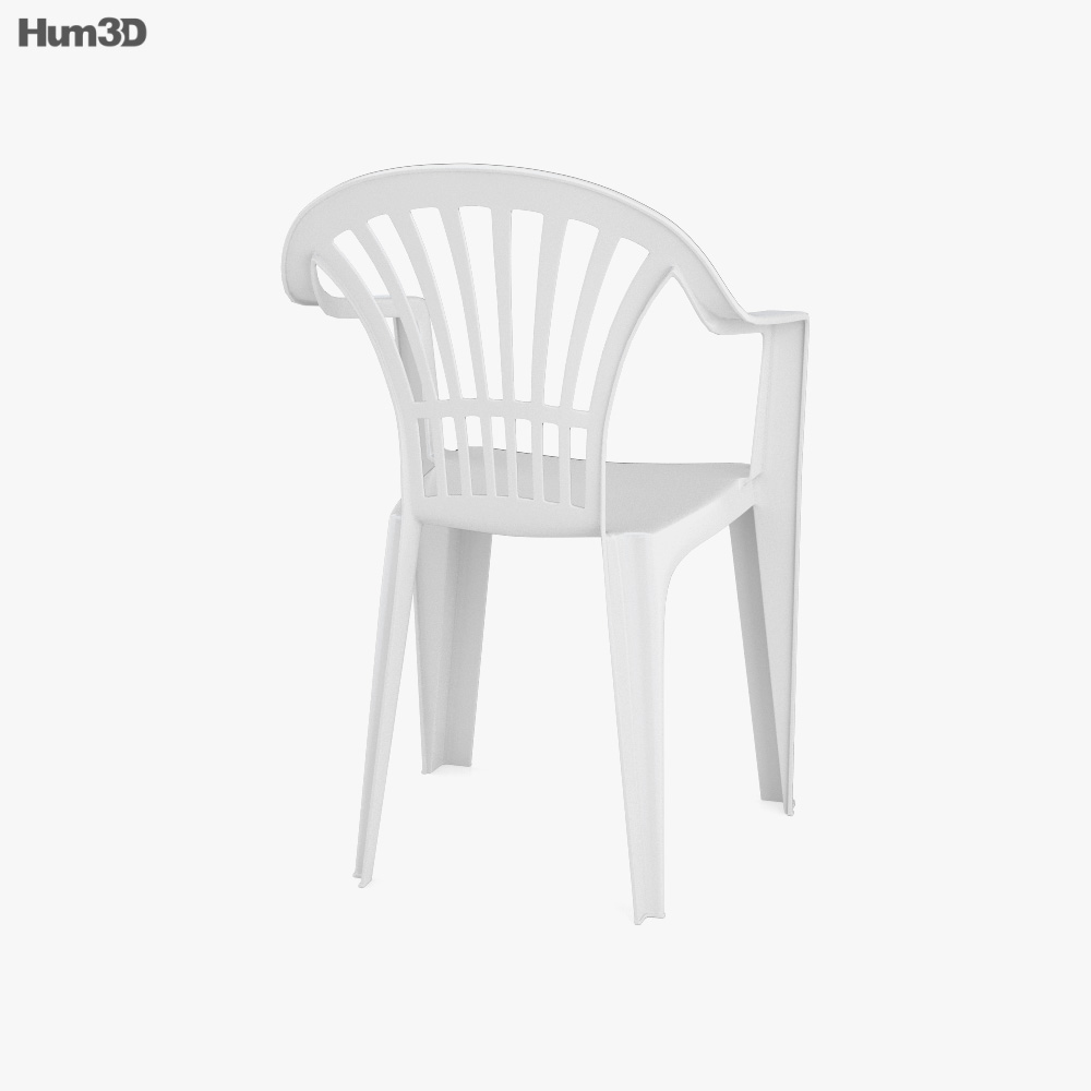 Пластиковий стілець 3D модель