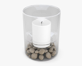 Candle In A Glass Jar 3D model