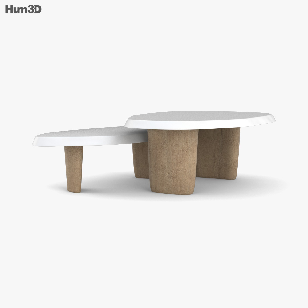 Duo Multilaque Coffee table 3d model