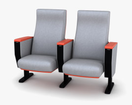 礼堂椅 3D模型