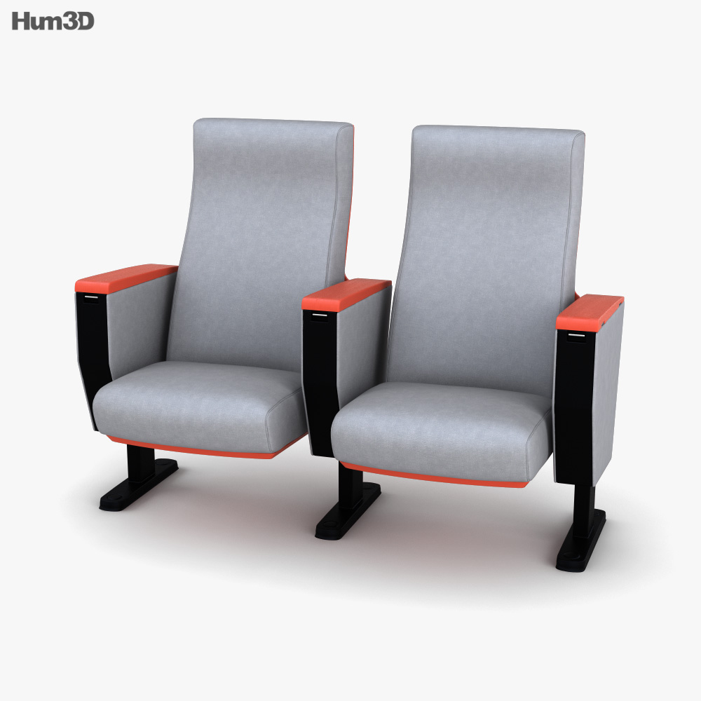 礼堂椅 3D模型