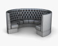 Round Booth Restaurant Seating 3d model