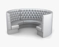 Round Booth Restaurant Seating 3d model