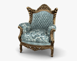 Крісло в стилі бароко 3D модель