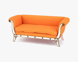 Schwedisches neoklassizistisches Sofa 3D-Modell