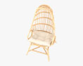 Rattan Fallon Cocoon chair 3d model