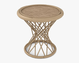籐コーヒーテーブル 3Dモデル