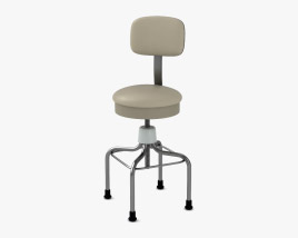 Medical Stool with back 3D model