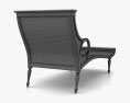 British Colonial Caned Chaise lounge 3d model