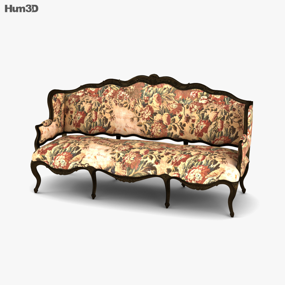 Louis XV sofa 3D model