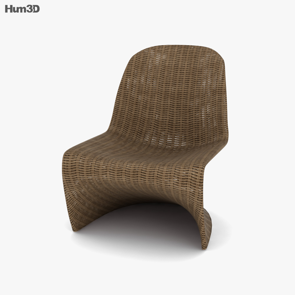 Encinitas All Weather Wicker Lounge chair 3D model