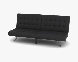 Faux Leather Futon Sofa 3D model