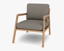 Denman Vapor Gray Chair 3D model