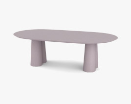 Fusto Oval Tavolo da Pranzo Modello 3D