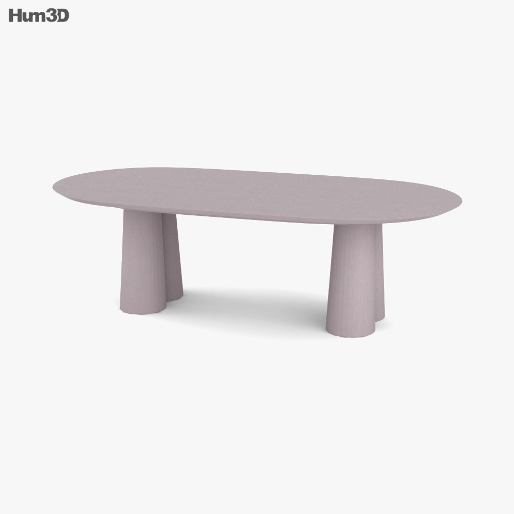 Fusto Oval Dining table 3D model
