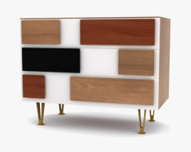 Gio Ponti D 655 2 Chest of Drawers 3D model