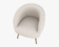 Gemma Faux Sheepskin Tub Chair 3d model