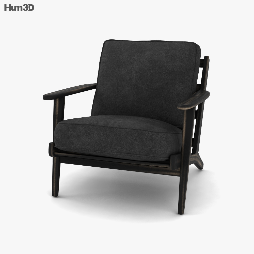 Brooks Leather Lounge chair 3D model
