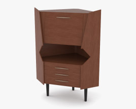 Hester Corner Bar Cabinet 3D model